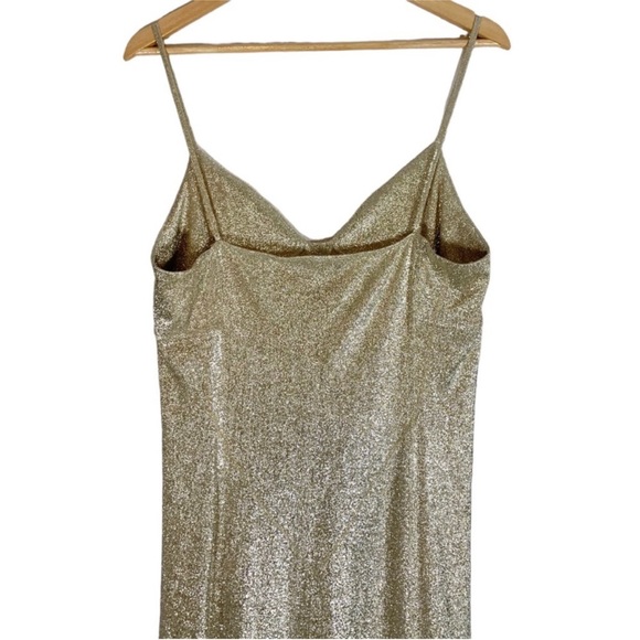 Paco Rabanne Gold Spaghetti Strap Slip Dress - Picture 8 of 11